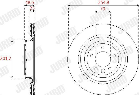 Купити 563250JC1 Jurid/Bendix Диск заднього гальма