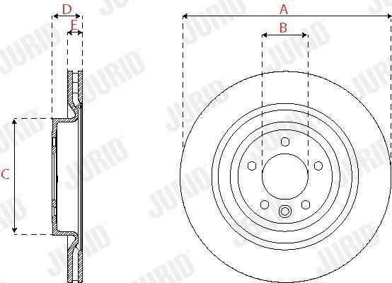 Задні дискові гальма Jurid/Bendix 563250JC1 ціна, від 90.56 USD