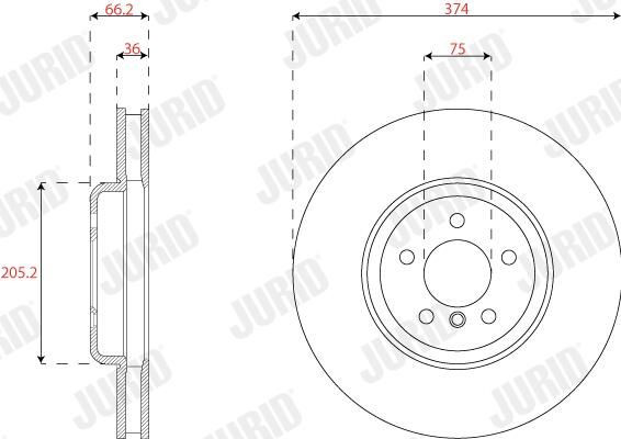 Купити 563283JC1 Jurid/Bendix Ротор гальмівний