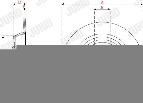 Купити 563301JC Jurid/Bendix Диск заднього гальма