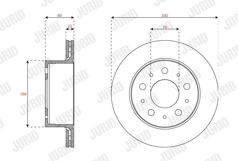 Купити 563355JC1 Jurid/Bendix Диск заднього гальма