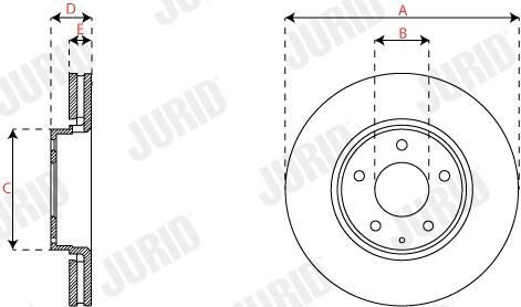 Гальмівні диски передні 563356JC Jurid/Bendix