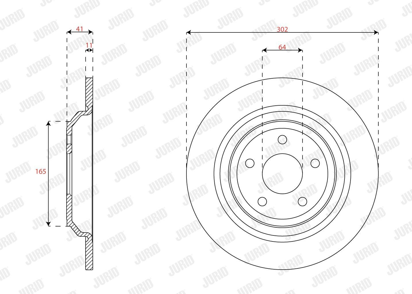 Задні дискові гальма Jurid/Bendix 563450JC ціна, від 63.34 USD