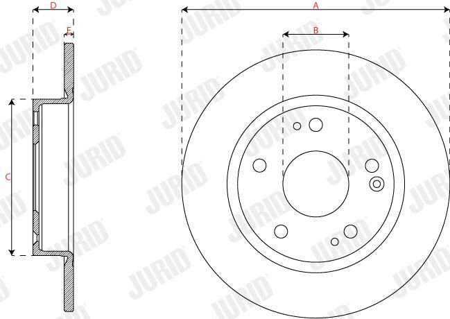 Купити 563824JC Jurid/Bendix Диск заднього гальма