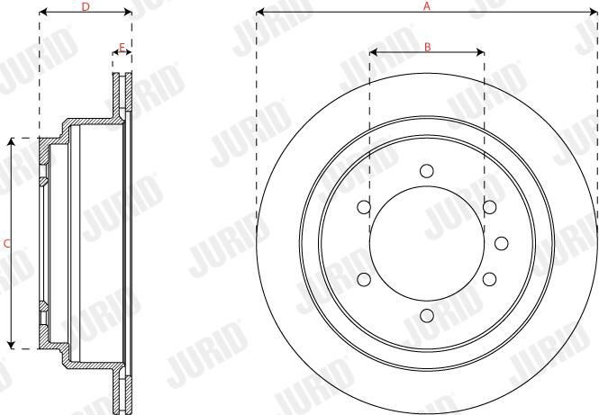 Задні дискові гальма Jurid/Bendix 563864J1 ціна, від 37.43 USD