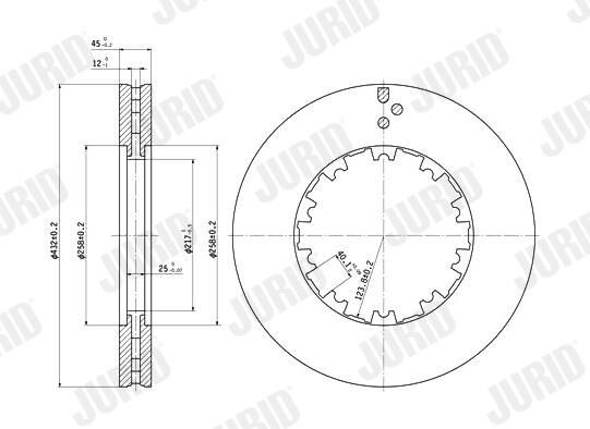 Диск переднього гальма Jurid/Bendix 569262J ціна, від 149.77 USD