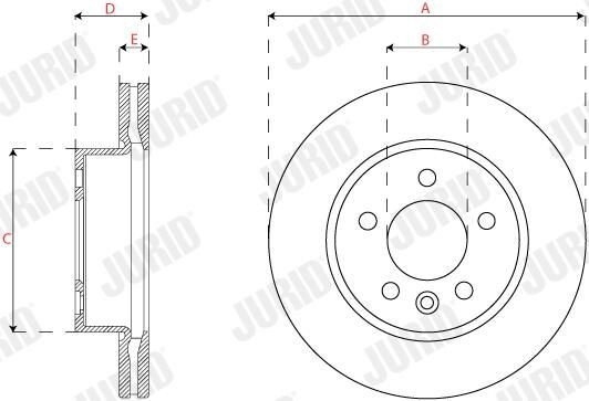 Диск гальмівний передній Jurid/Bendix 569276J