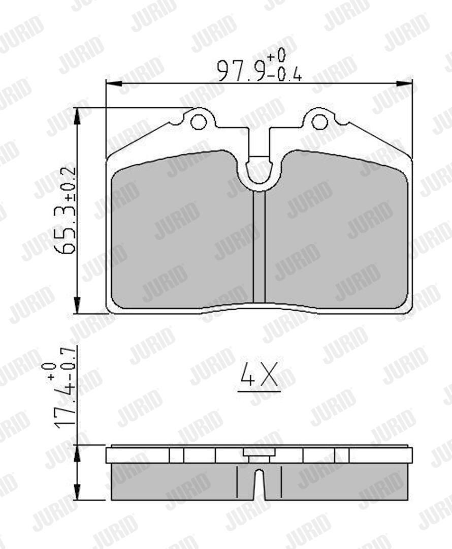 Купити 571348J Jurid/Bendix Задні колодки
