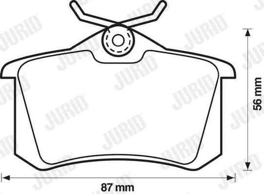 Задні гальмівні колодки Jurid/Bendix 571361J ціна, від 17.55 USD
