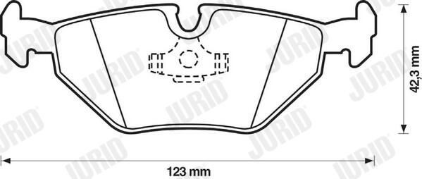 Задні гальмівні колодки Jurid/Bendix 571387J ціна, від 20.39 USD