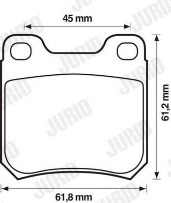 Задні гальмівні колодки Jurid/Bendix 571389J ціна, від 17.72 USD