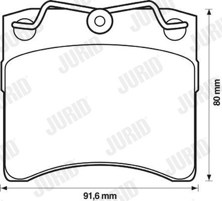 571458J Jurid/Bendix Передні гальмівні колодки
