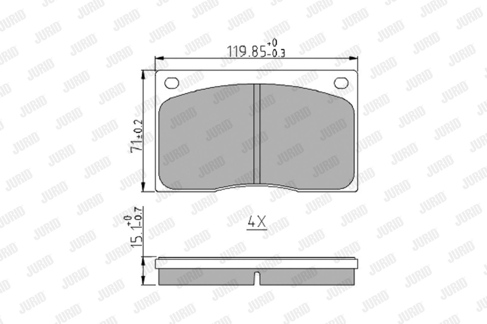 Гальмівні колодки Jurid/Bendix 571533J ціна, від 30.15 USD