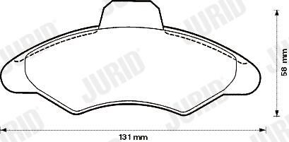 Гальмівні колодки Jurid/Bendix 571726J ціна, від 13.31 USD