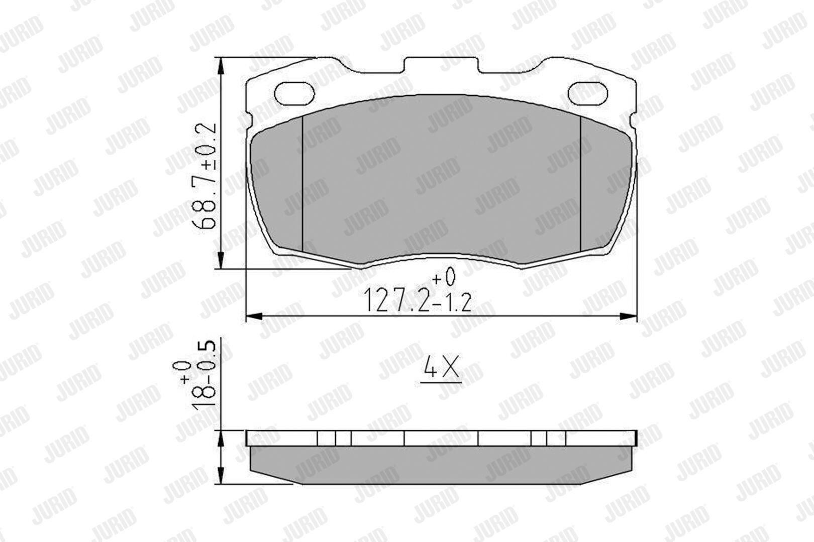 Гальмівні колодки Jurid/Bendix 571827J ціна, від 27.48 USD
