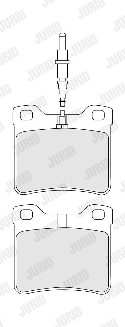 Задні гальмівні колодки 571845J Jurid/Bendix