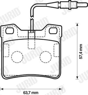 Задні дискові колодки Jurid/Bendix 571845J