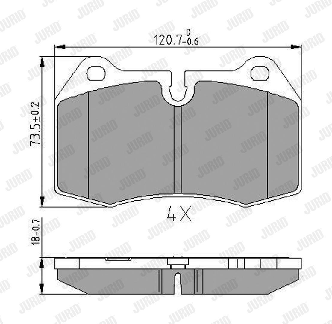 Гальмівні колодки Jurid/Bendix 571852J ціна, від 39.14 USD