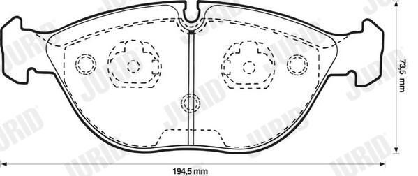 Купити 571872J Jurid/Bendix Колодки гальмівні передні, дискові