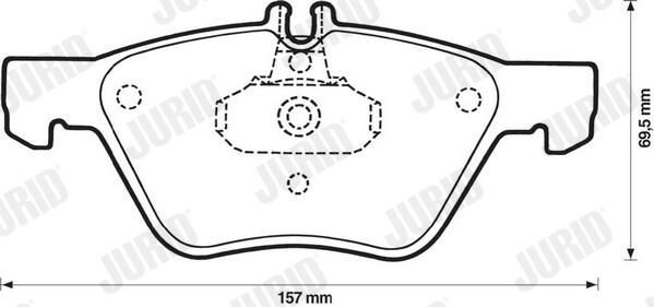 Гальмівні колодки Jurid/Bendix 571876J ціна, від 31.77 USD
