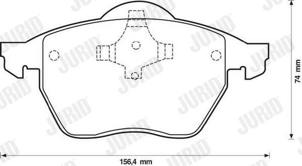 571921J Jurid/Bendix Передні гальмівні колодки