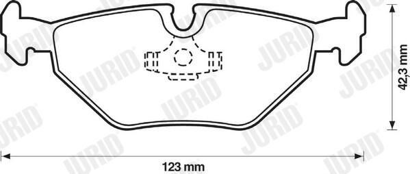 Задні гальмівні колодки Jurid/Bendix 571936J ціна, від 22.03 USD