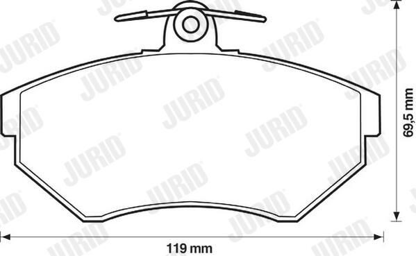 571955J Jurid/Bendix Передні гальмівні колодки