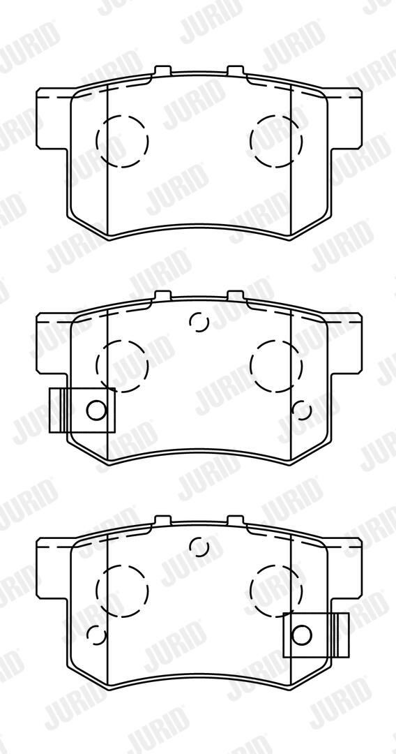 Задні гальмівні колодки Jurid/Bendix 572138J ціна, від 19.51 USD