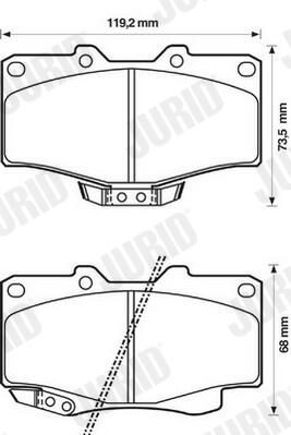 Гальмівні колодки Jurid/Bendix 572140J ціна, від 24.82 USD