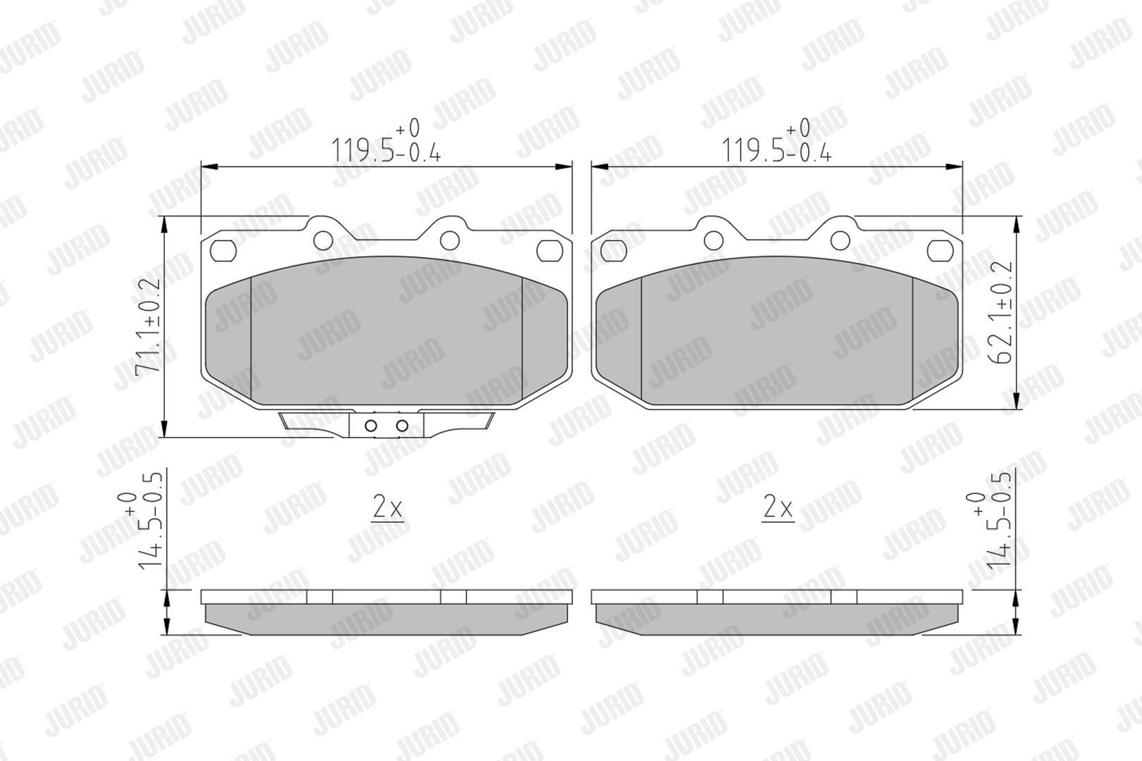 Гальмівні колодки Jurid/Bendix 572252J ціна, від 29.41 USD