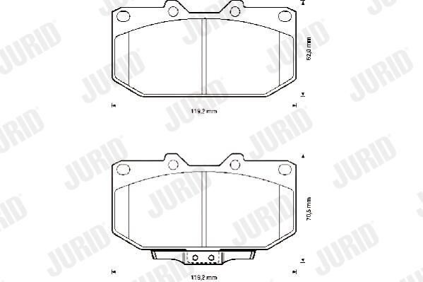 Передні тормозні колодки 572252J Jurid/Bendix