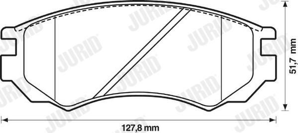 Гальмівні колодки Jurid/Bendix 572276J ціна, від 9.24 USD