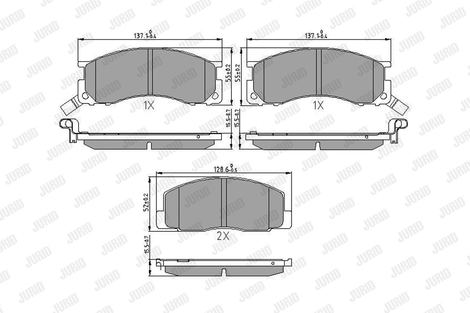 572342J Jurid/Bendix Передні гальмівні колодки