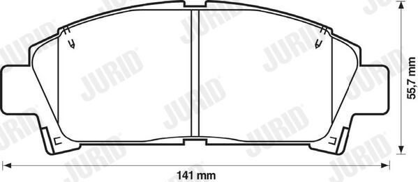 Гальмівні колодки Jurid/Bendix 572357J ціна, від 24.07 USD