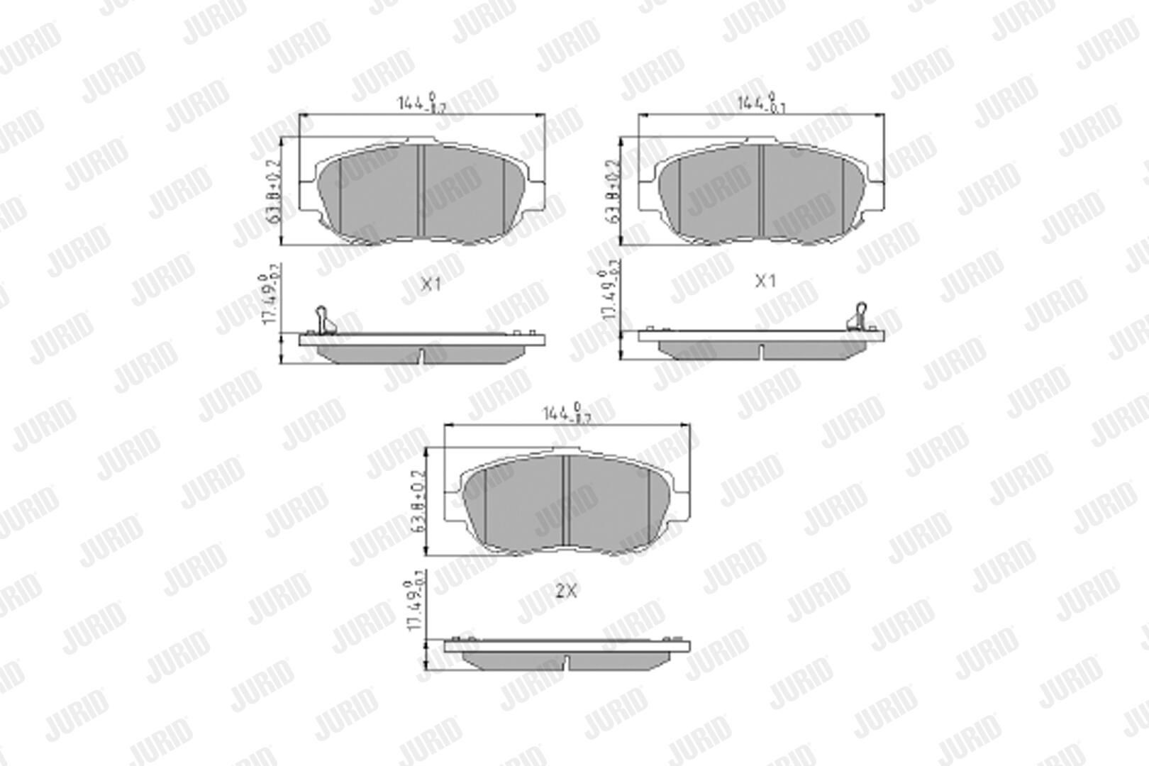 Гальмівні колодки Jurid/Bendix 572380J ціна, від 30.88 USD