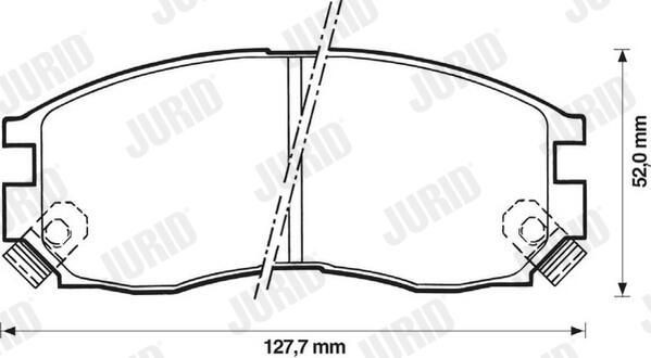 572381J Jurid/Bendix Передні гальмівні колодки