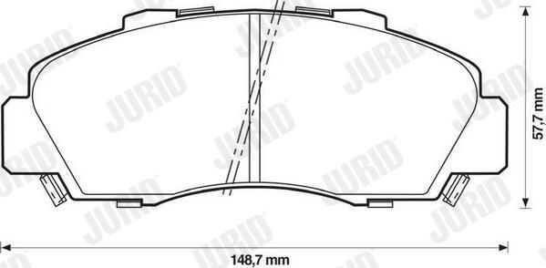 Гальмівні колодки Jurid/Bendix 572393J ціна, від 25.39 USD
