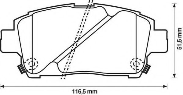 Тормозні колодки Jurid/Bendix 572405J
