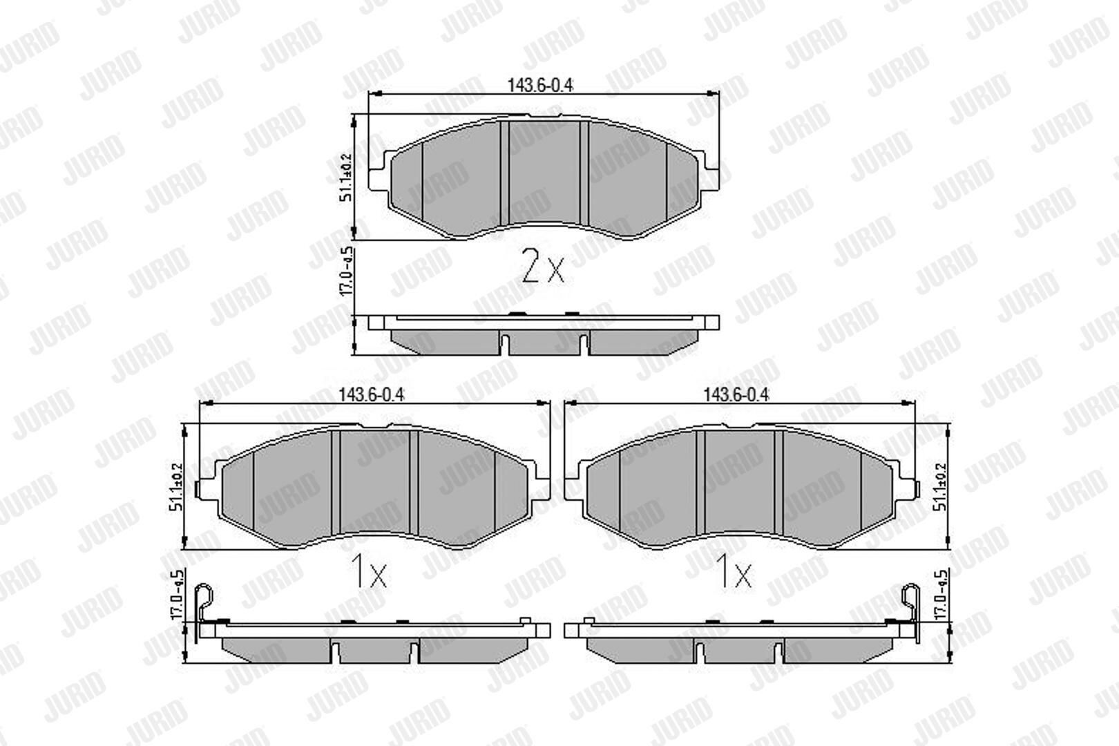 Гальмівні колодки Jurid/Bendix 572407J ціна, від 23.11 USD