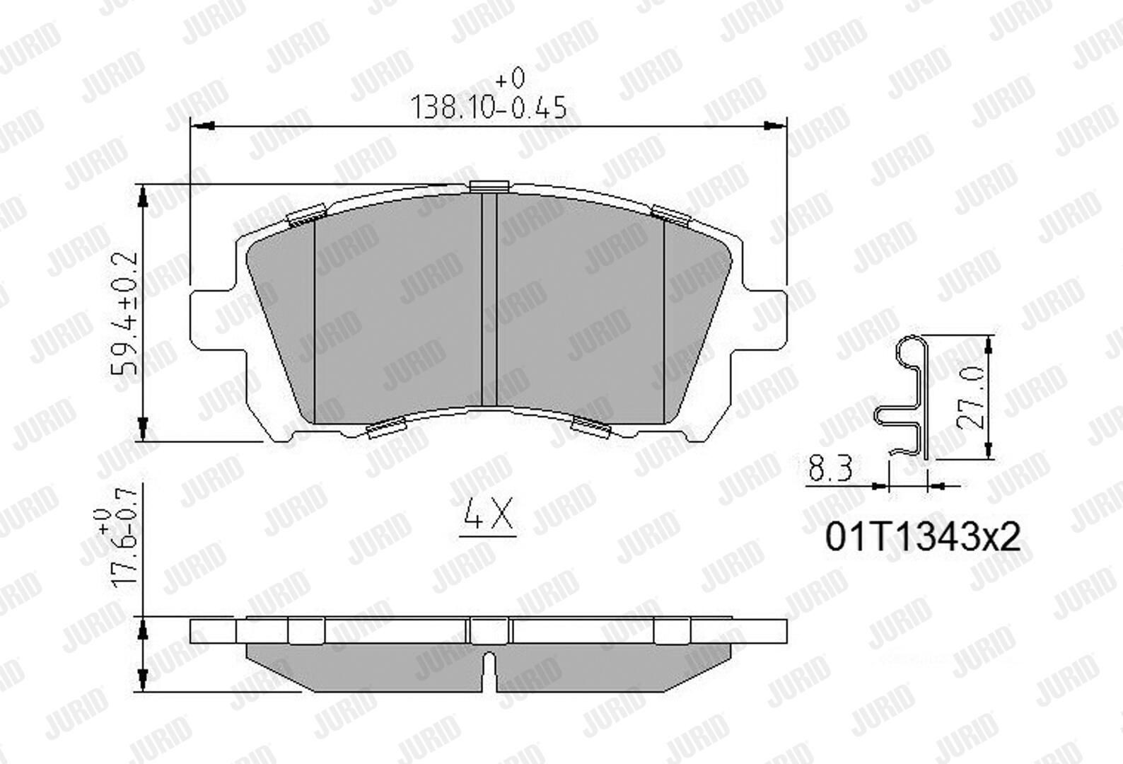 Гальмівні колодки Jurid/Bendix 572423J ціна, від 22.31 USD