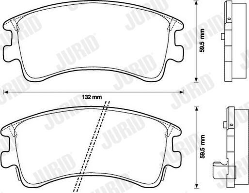 Гальмівні колодки Jurid/Bendix 572482J ціна, від 25.39 USD