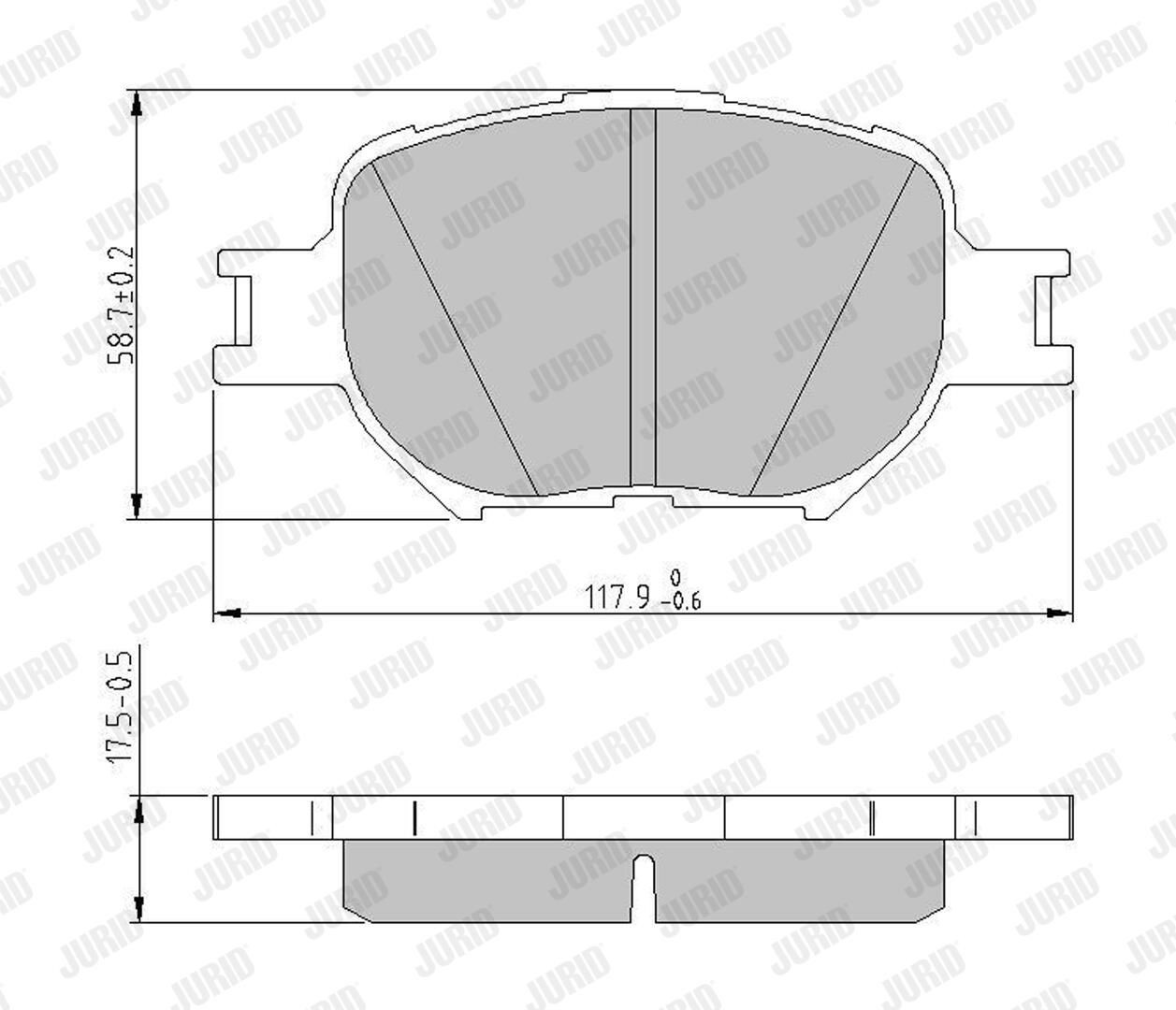 Купити 572517J Jurid/Bendix Колодки гальмівні передні, дискові
