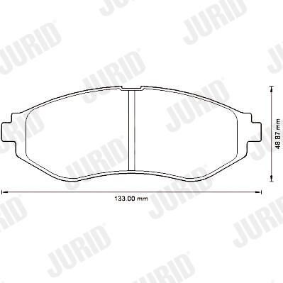 572539J Jurid/Bendix Передні гальмівні колодки
