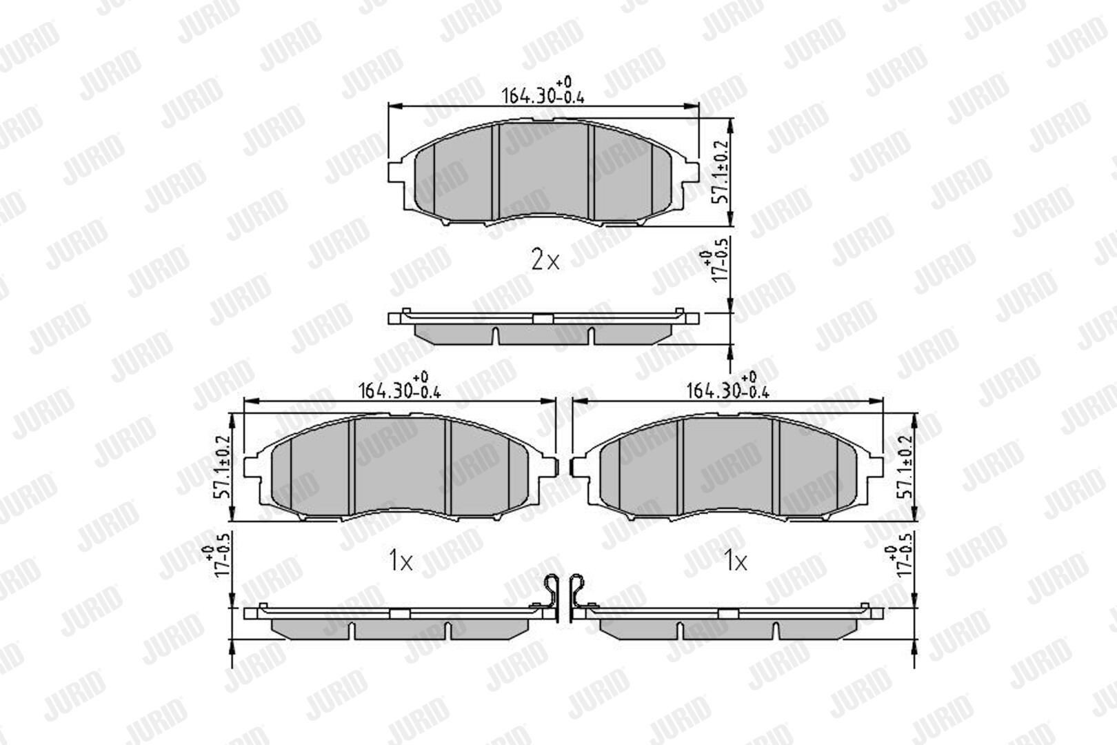 Гальмівні колодки Jurid/Bendix 572551J ціна, від 27.20 USD