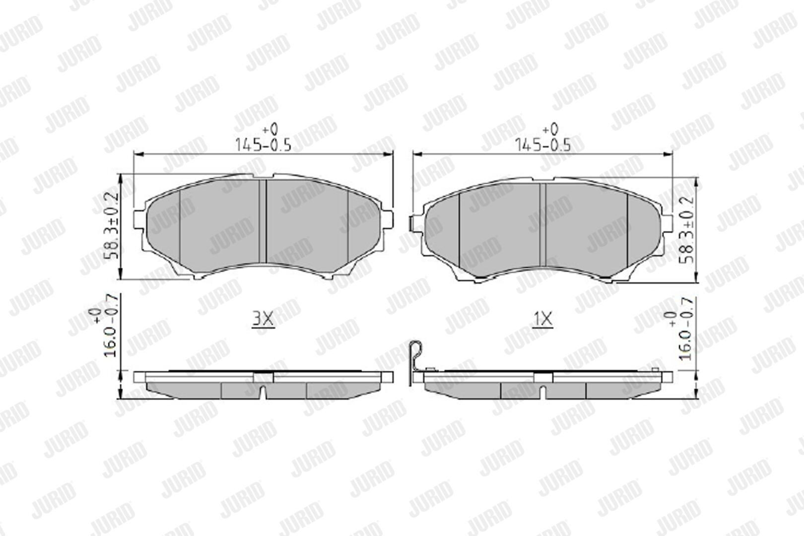 Гальмівні колодки Jurid/Bendix 572572J ціна, від 29.70 USD