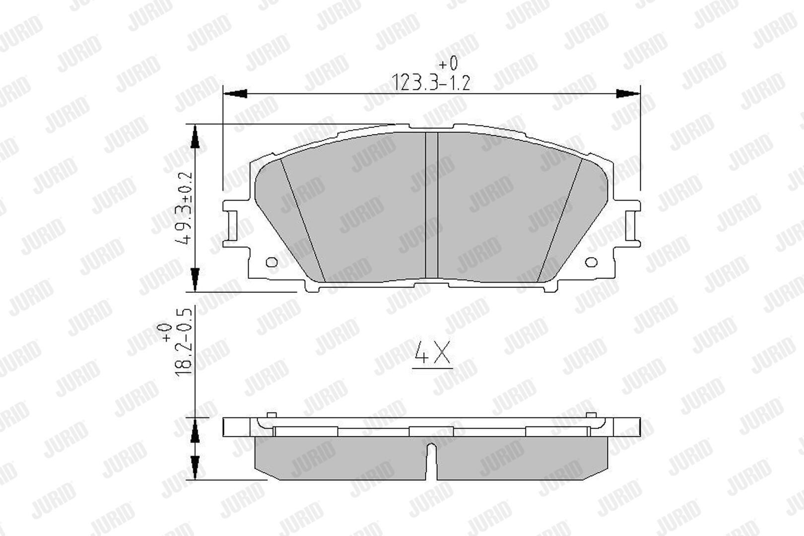 Гальмівні колодки Jurid/Bendix 572578J ціна, від 24.17 USD