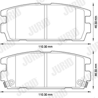 Задні гальмівні колодки Jurid/Bendix 572581J ціна, від 21.64 USD