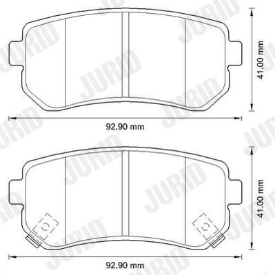 Задні гальмівні колодки Jurid/Bendix 572590J ціна, від 20.42 USD
