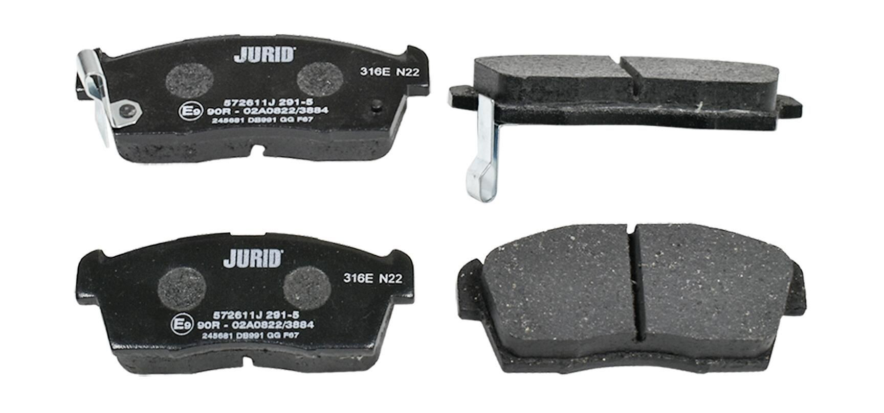 Гальмівні колодки Jurid/Bendix 572611J ціна, від 20.86 USD
