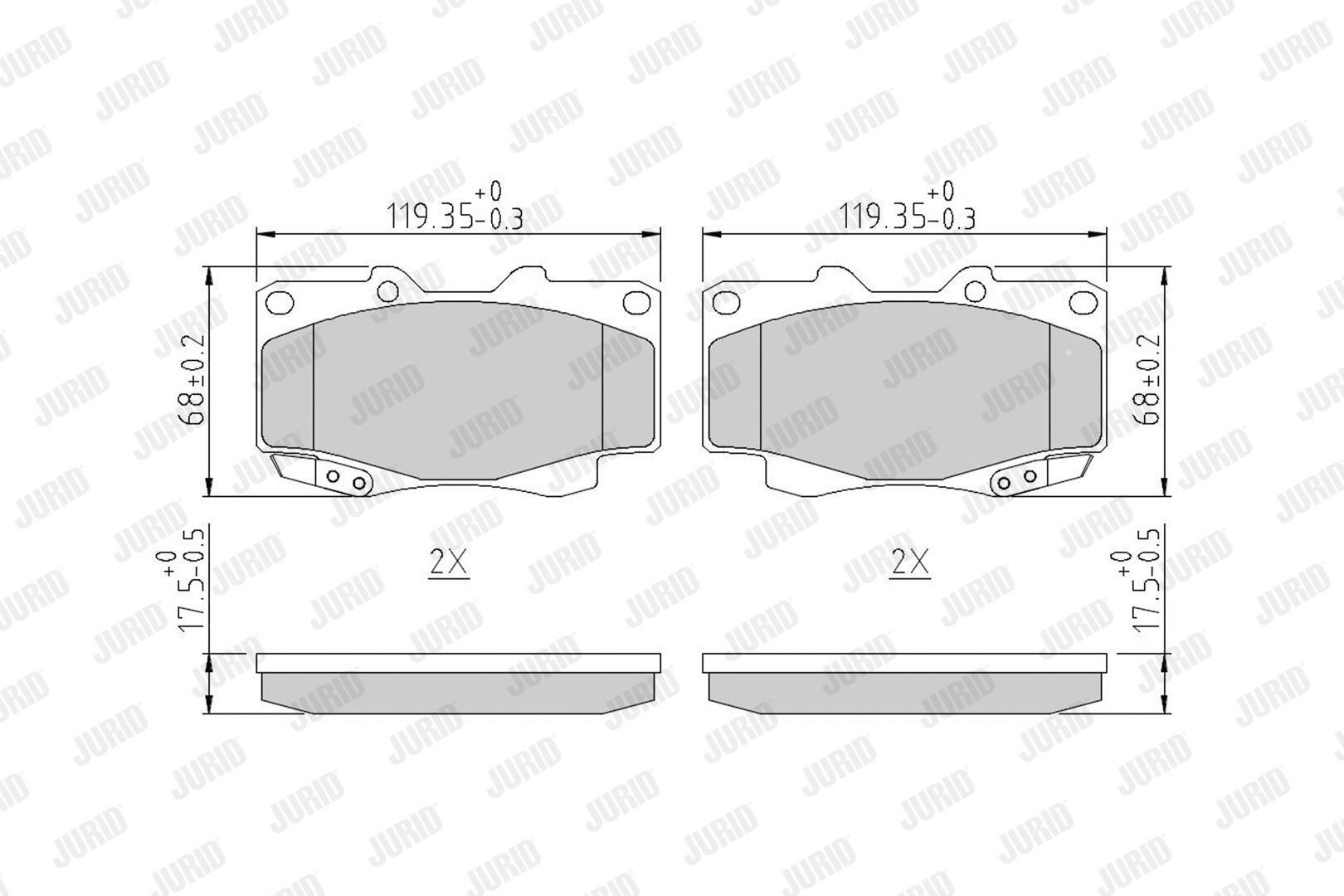 Гальмівні колодки Jurid/Bendix 572625J ціна, від 28.38 USD